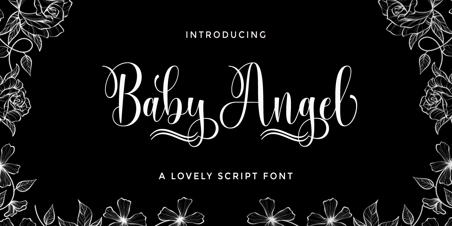 Пример шрифта Baby Angel